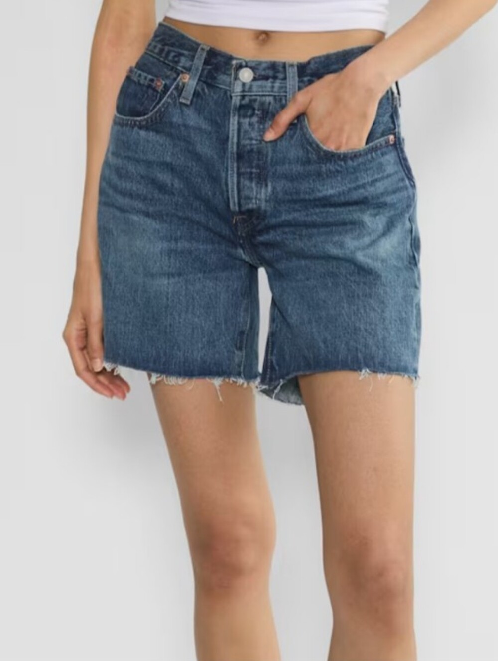 Levi's 501 Mid Thigh Short High-rise blue L 25 w 32